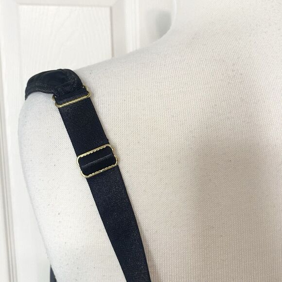 Ashley Stewart Butterfly Underwire Padded Bra Double Closure Size 42DDD Black - Picture 11 of 15